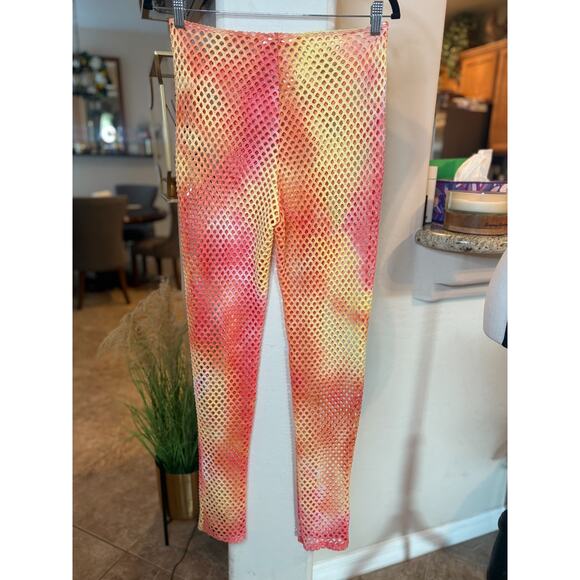 Cherry Mellow Women's Net Leggings Ombre Tie Dye Size Large - Picture 4 of 4